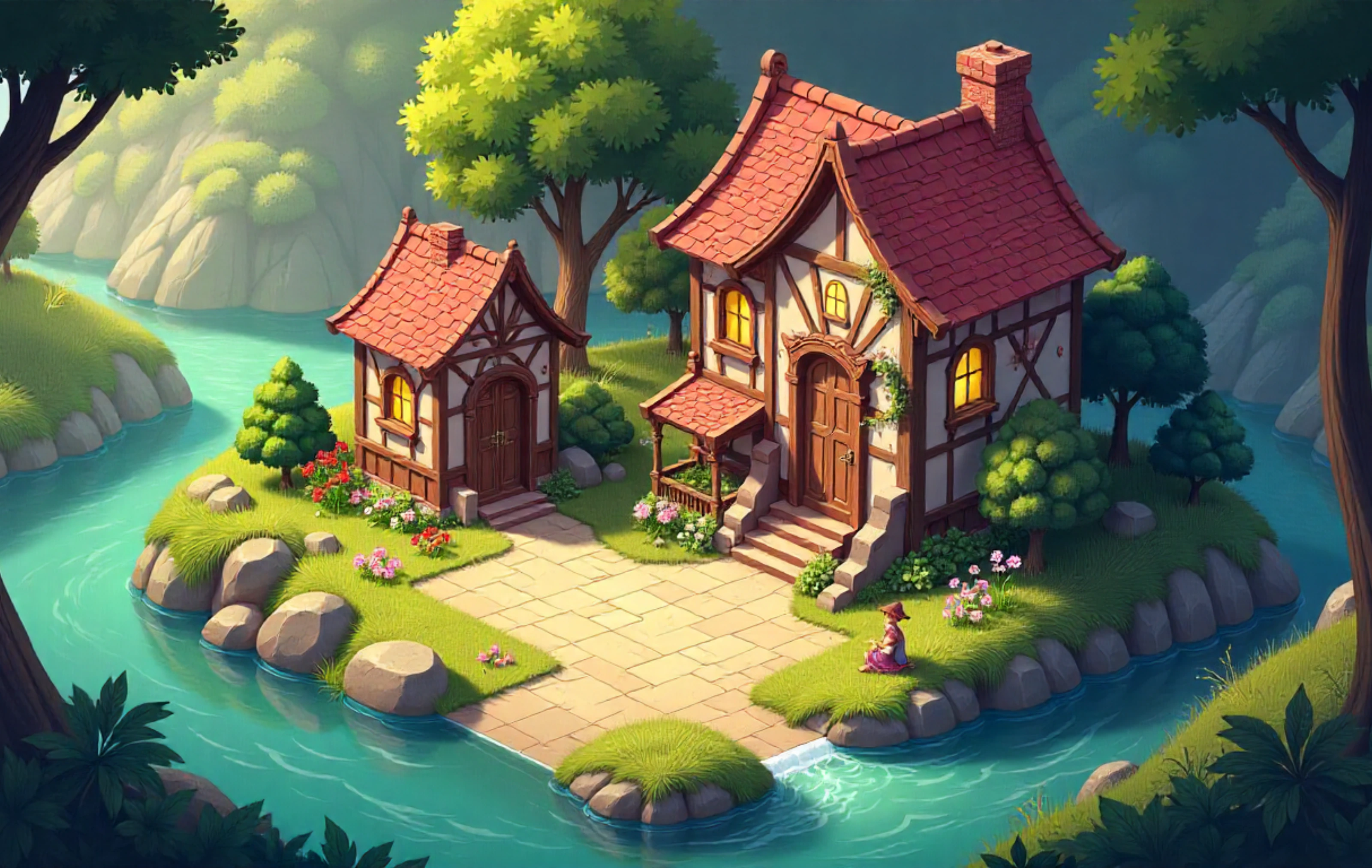 Aerial view of a large, flat site being graded for a new industrial park