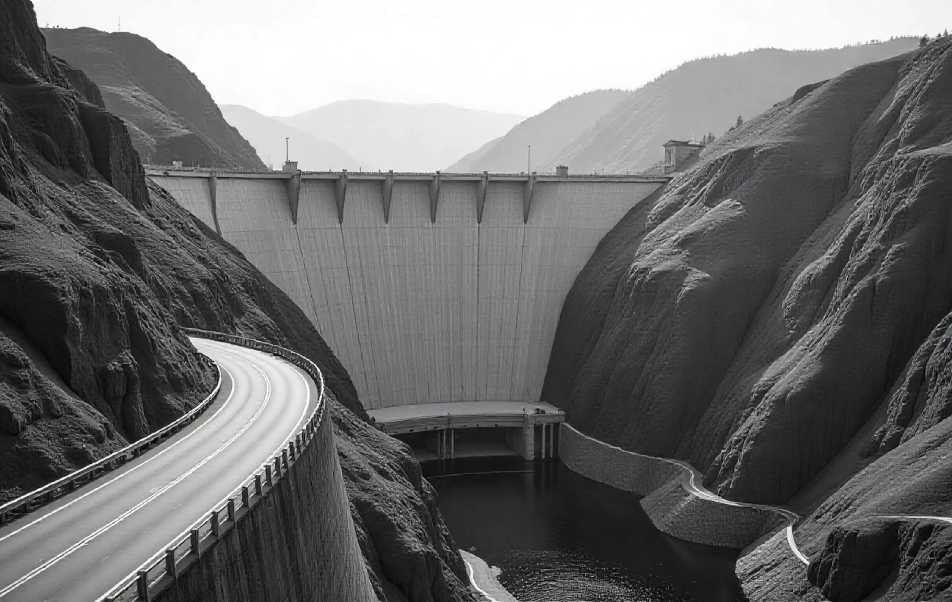 A major highway construction project with multiple lanes