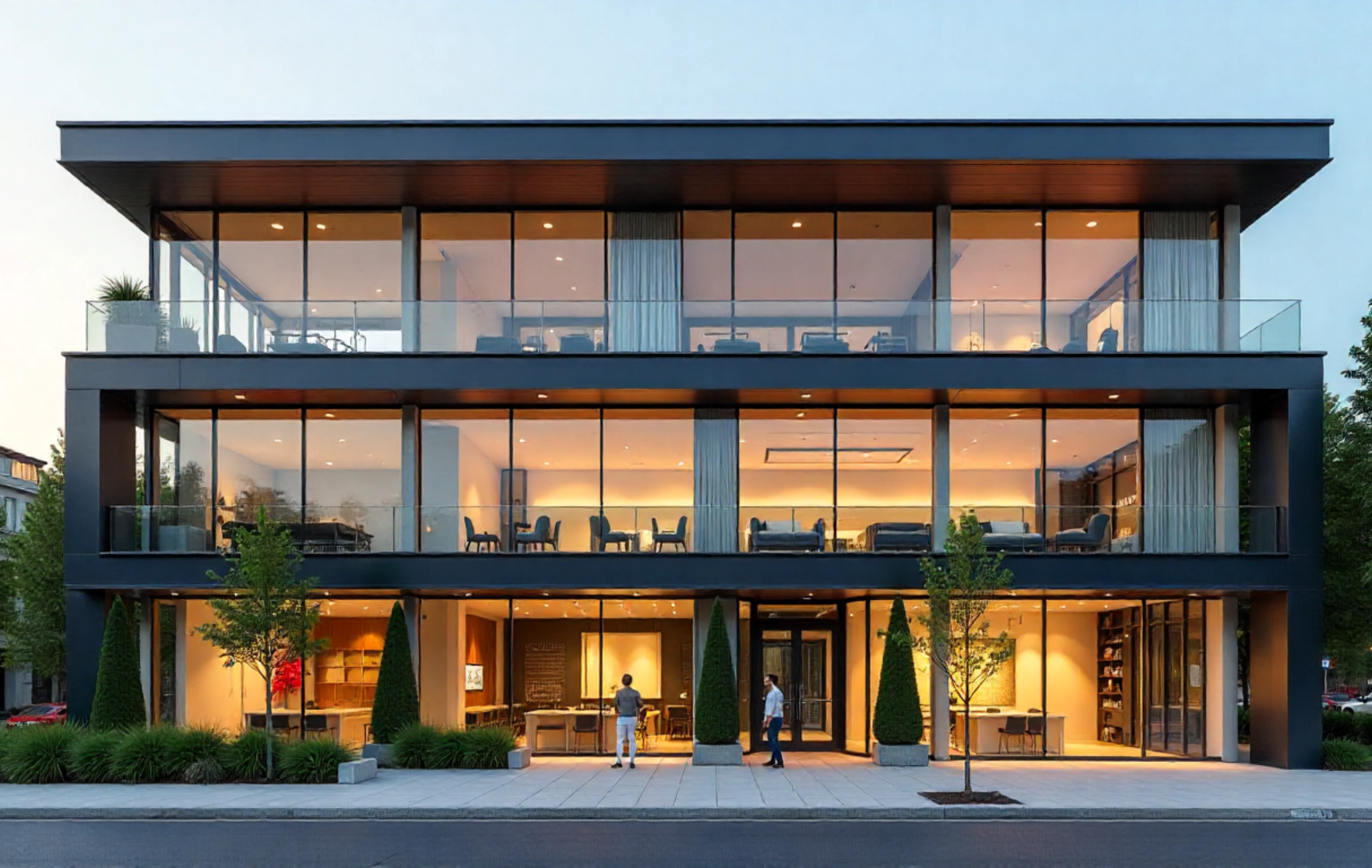 A modern, custom-built residential home