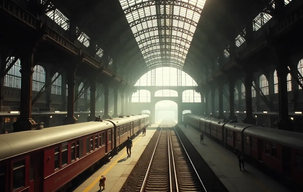 The spacious, well-lit interior of a newly built metro station