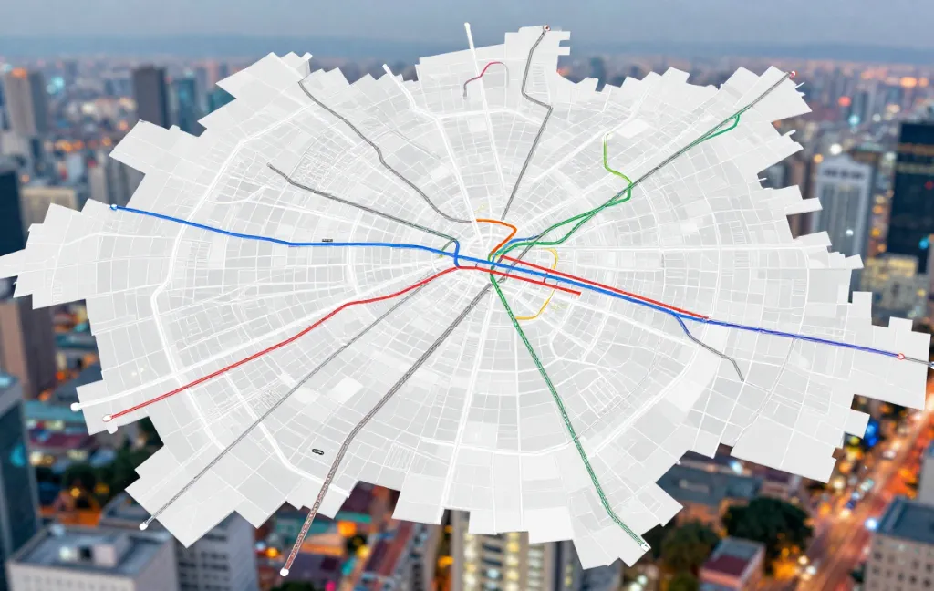 A modern metro train arriving at a clean, underground platform