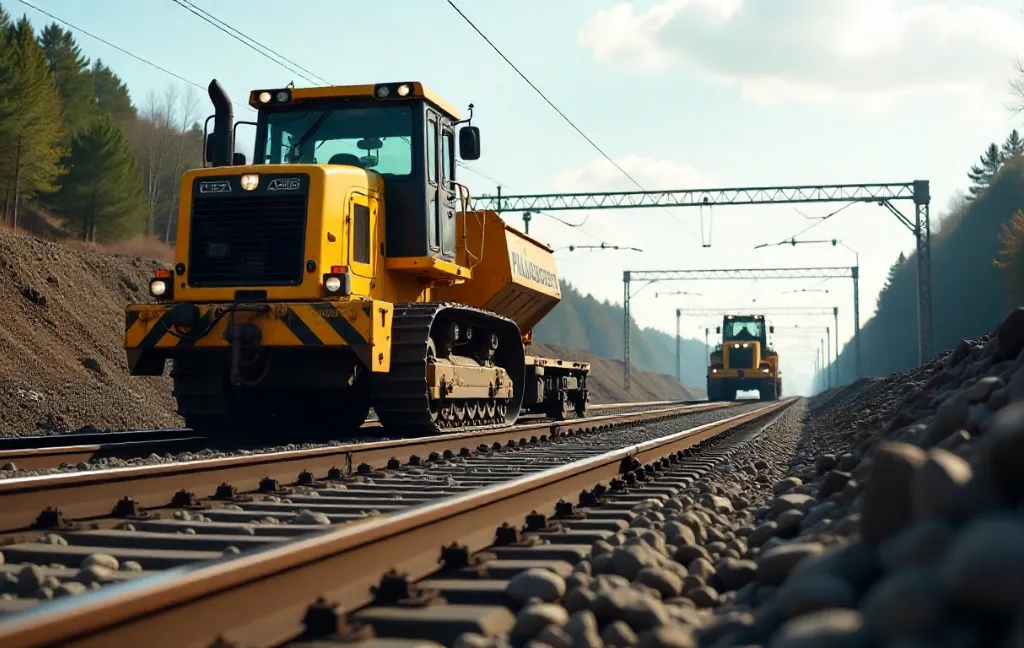 A tunnel boring machine (TBM) being assembled for a metro line
